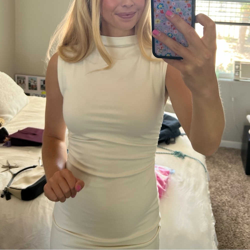 White Reformation Body Con Dress